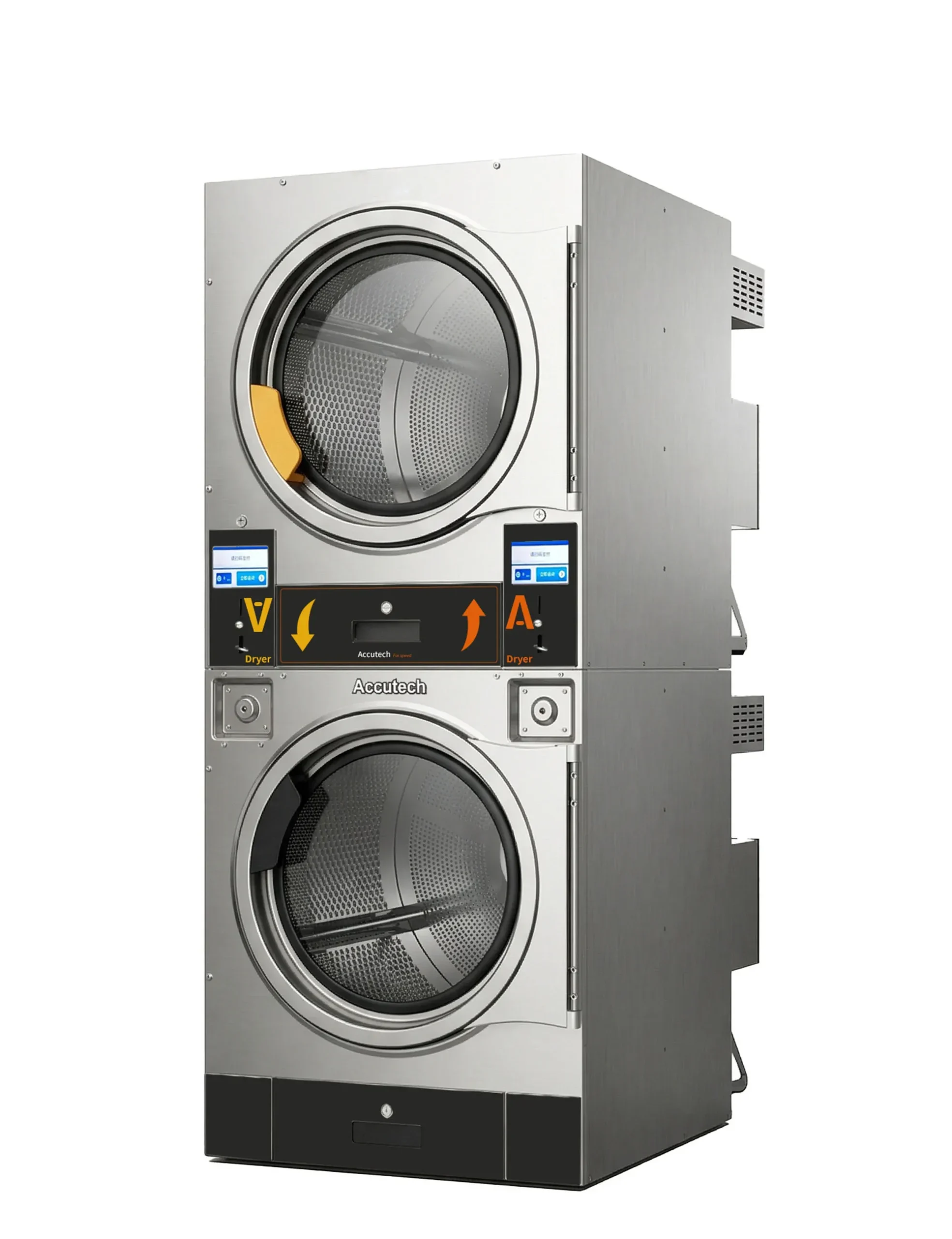 Heavy-duty stack double dryer for commercial use
